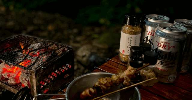 山梨県道志村 - やぐら沢キャンプ場 - 晩飯カイジセット（2025-09-01）