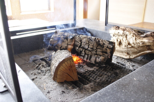 山梨県南部町 - お店の焚火